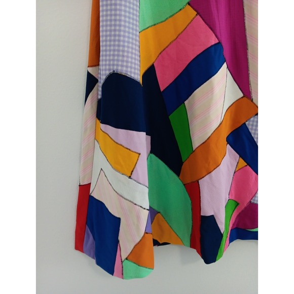 VTG Womens XS Skirt Handmade Patchwork Hippie Maxi Fit Flare 1960's RARE‎ Boho - Picture 4 of 14